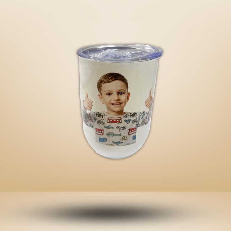 ספל תרמי עם מכסה שקוף